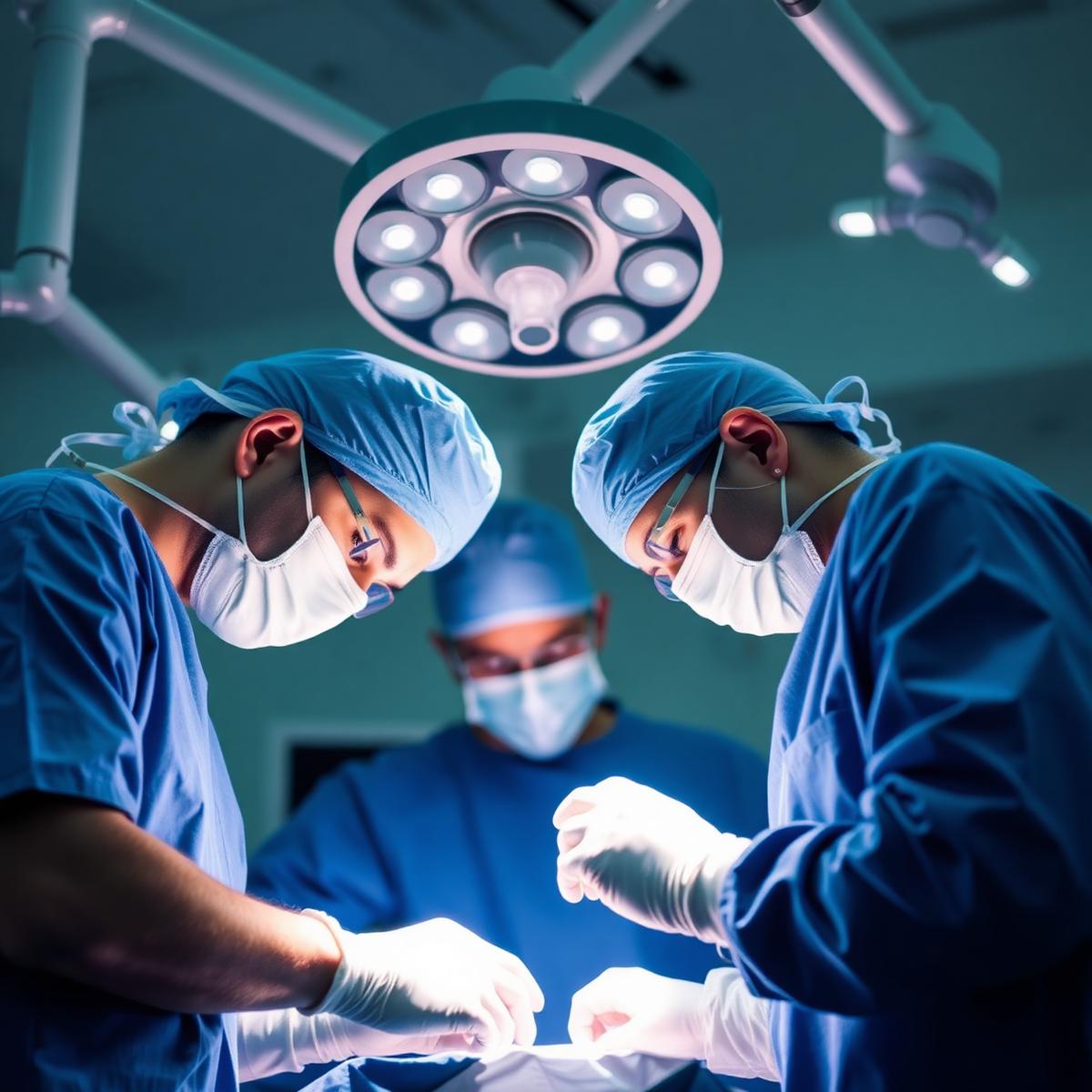 Surgeons performing operation